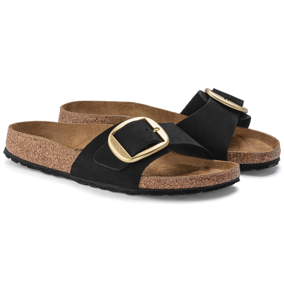 Birkenstock Madrid Big Buckle Sandaler, Sort